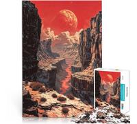 puzzle 2000 pezzi per adulti Canyon del Pianeta Rosso per il giocattolo di sfida del gioco educativo con poster abbinato e foglio di quiz 70x100cm