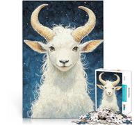 puzzle 2000 pezzi per adulti Capra bianca con le corna Difficile da completare ma divertente e umoristico Regali di Babbo Natale segreto 70x100cm