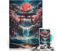 puzzle 2000 pezzi per adulti Cascata del cancello Torii Per il divertimento in famiglia con pezzi completamente interconnessi di forma casuale 70x100cm