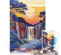puzzle 2000 pezzi per adulti Cascata di colori al tramonto Sfida di gioco educativo giocattolo con poster abbinato e foglio di quiz 70x100cm