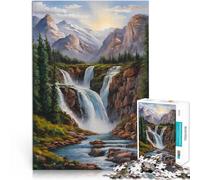 puzzle 2000 pezzi per adulti Cascata nella natura della foresta Gioco intellettuale giocattolo offerte come regali per tutta la famiglia 70x100cm