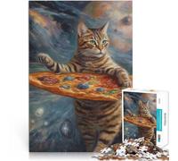 puzzle 2000 pezzi per adulti Cat Pizza Space per il giocattolo di sfida del gioco educativo Migliorare l'amore tra le coppie 70x100cm