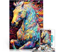 puzzle 2000 pezzi per adulti Cavallo psichedelico per il giocattolo di sfida del gioco educativo con poster abbinato e foglio di quiz 70x100cm