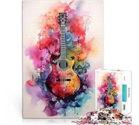 puzzle 2000 pezzi per adulti Chitarra arcobaleno per il giocattolo di sfida del gioco educativo Regalo di compleanno, regali, arte murale 70x100cm