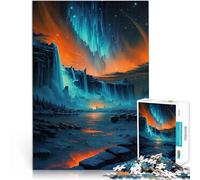 puzzle 2000 pezzi per adulti Cielo arancione delle Cascate del Niagara Sfida difficile Ogni pezzo è unico - Gioco divertente e stimolante per tutta la famiglia 70x100cm