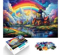 Puzzle 2000 Pezzi per Adulti Città di Mulini A Vento Arcobaleno Colorato, Giocattoli educativi, Anti-Stress, 27,56 "x 39,37", Ottimo Regalo per i Giochi