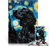 puzzle 2000 pezzi per adulti Cocker Spaniel stellato Difficile da completare ma divertente e umoristico Regalo di compleanno, regali, arte murale 70x100cm