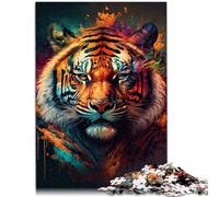 Puzzle 2000 pezzi per adulti colore splash tigre puzzle decorazione da parete grande 70 x 100 cm Adatto per e adolescenti 14+
