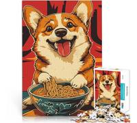 puzzle 2000 pezzi per adulti Corgi che mangia ramen Giocattoli educativi per l'apprendimento Giochi per famiglie Buon regalo 70x100cm