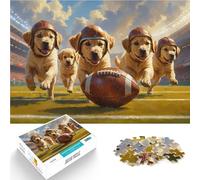 puzzle 2000 pezzi per adulti Cuccioli di Golden Retriever, football della vecchia scuola Gioco pratico è ideale come regalo per tutta la famiglia 70x100cm