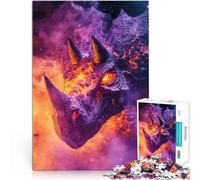 puzzle 2000 pezzi per adulti Dinosauro Triceratopo Oscuro Vacanza a casa: uccidere il tempo Decorazioni e regali unici per la casa 70x100cm
