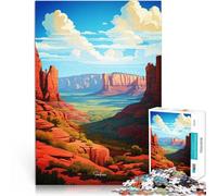 puzzle 2000 pezzi per adulti Dipinto ad olio di paesaggio di Sedona Analisi e logica con pezzi completamente interconnessi di forma casuale 70x100cm