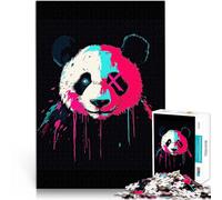 puzzle 2000 pezzi per adulti Dipinto di panda colorato per il giocattolo di sfida del gioco educativo Lista dei desideri con Babbo Natale 70x100cm