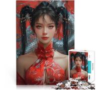 puzzle 2000 pezzi per adulti Donna asiatica e drago Antistress Vacanza in patria Uccidere il tempo è ideale come regalo per tutta la famiglia 70x100cm