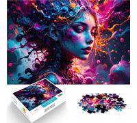 puzzle 2000 pezzi per adulti Donna con schizzi di vernice giocattoli educativi per l'apprendimento Migliorare l'amore tra le coppie 70x100cm