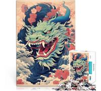 puzzle 2000 pezzi per adulti Drago giapponese Ukiyo per il giocattolo di sfida del gioco educativo Giocattoli per la decorazione della casa 70x100cm