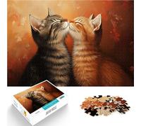 puzzle 2000 pezzi per adulti Due gatti che si baciano Giocattolo educativo intellettuale decomprimente Giocattoli per la decorazione della casa 70x100cm
