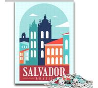 Puzzle 2000 pezzi per adulti e ragazzi Salvador Brasile, giocattoli, giochi educativi, antistress, migliora l'amore tra coppie, 70x100cm