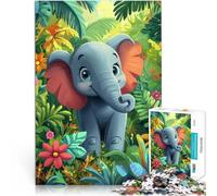 puzzle 2000 pezzi per adulti Elefante carino nella giungla Per il divertimento in famiglia perché è ideale come regalo per tutta la famiglia 70x100cm