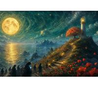 Puzzle 2000 pezzi per Adulti Faro dell'Isola della Luna, 100x70cm Puzzle Impossibile e Difficili, Puzzles Decorativo per Soggiorno e Camera, Idea Regalo per Amanti dei Puzzle