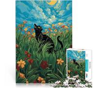 puzzle 2000 pezzi per adulti Fiore Gatto Stile Monet Arte Allena il tuo cervello e le tue mani con poster abbinato e foglio di quiz 70x100cm