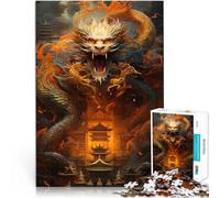 puzzle 2000 pezzi per adulti Furia del Drago alla Pagoda Giochi educativi Decorazione della casa Decorazioni e regali unici per la casa 70x100cm