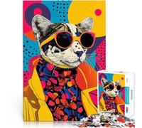 puzzle 2000 pezzi per adulti GATTI COLORATI Giocattoli che creano dipendenza e sfidano l'intelligenza del cervello Opera d'arte 70x100cm