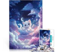 puzzle 2000 pezzi per adulti Gattino bianco Dreamworld Antistress Vacanza in patria Uccidere il tempo con poster abbinato e foglio di quiz 70x100cm