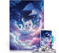 puzzle 2000 pezzi per adulti Gattino bianco Dreamworld Antistress Vacanza in patria Uccidere il tempo con poster abbinato e foglio di quiz 70x100cm