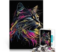 puzzle 2000 pezzi per adulti Gatto astratto Aiuta il cervello ad allenare i giocattoli che creano dipendenza per coltivare la pazienza Opera d'arte 70x100cm