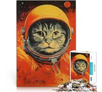 puzzle 2000 pezzi per adulti Gatto spaziale astronauta Difficile da completare ma divertente e umoristico per la decorazione della casa 70x100cm