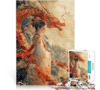 puzzle 2000 pezzi per adulti geisha drago giappone per il giocattolo di sfida del gioco educativo Lista dei desideri con Babbo Natale 70x100cm