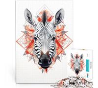 puzzle 2000 pezzi per adulti Geometria Zebra per il giocattolo di sfida del gioco educativo Migliorare l'amore tra le coppie 70x100cm
