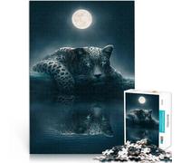 puzzle 2000 pezzi per adulti Giaguaro al chiaro di luna Allena il tuo cervello e le tue mani Decorazioni e regali unici per la casa 70x100cm