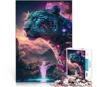 puzzle 2000 pezzi per adulti Giaguaro delle cascate per il giocattolo di sfida del gioco educativo Collezione di artisti, Belle arti 70x100cm