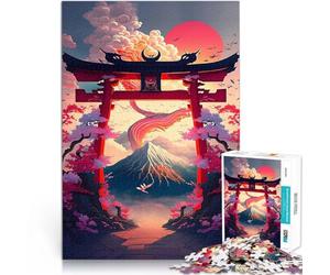 puzzle 2000 pezzi per adulti icona del cancello torii del Giappone Gioco rompicapo Ogni pezzo è unico - Gioco divertente e stimolante per tutta la famiglia 70x100cm
