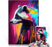 puzzle 2000 pezzi per adulti Il tasso insistente Difficile da completare ma divertente e umoristico Regalo di compleanno, regali, arte murale 70x100cm