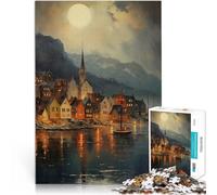 puzzle 2000 pezzi per adulti Il villaggio del lago d'epoca Gioco impegnativo e gioco in famiglia Giocattoli per la decorazione della casa 70x100cm