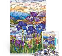 puzzle 2000 pezzi per adulti Iris in vetro colorato Antistress Vacanza in patria Uccidere il tempo offerte come regali per tutta la famiglia 70x100cm