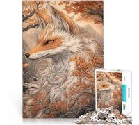 puzzle 2000 pezzi per adulti Kitsune in autunno Giocattoli educativi per l'apprendimento Giochi per famiglie gioco di sfida unico 70x100cm