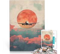 puzzle 2000 pezzi per adulti L'aereo da viaggio d'epoca Sfida di gioco educativo giocattolo Migliorare l'amore tra le coppie 70x100cm