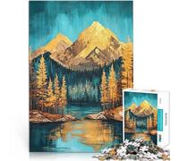 puzzle 2000 pezzi per adulti Lago di montagna dorata Antistress Vacanza in patria Uccidere il tempo Gioco educativo per compleanno e Natale 70x100cm