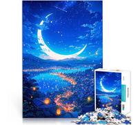 puzzle 2000 pezzi per adulti Lanterne nel cielo notturno Sfida di gioco educativo giocattolo Lista dei desideri con Babbo Natale 70x100cm