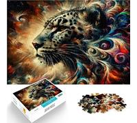 puzzle 2000 pezzi per adulti Leopardo nell'arte astratta Giochi educativi Decorazione della casa Migliorare l'amore tra le coppie 70x100cm