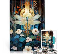 puzzle 2000 pezzi per adulti Libellula nel giardino Art Nouveau Riduzione dello stress interessante Decorazioni e regali unici per la casa 70x100cm