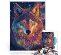 puzzle 2000 pezzi per adulti Lupo colorato Aiuta il cervello ad allenare i giocattoli che creano dipendenza per coltivare la pazienza Idee regalo 70x100cm