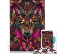 puzzle 2000 pezzi per adulti Lupo magico fantasy Difficile da completare ma divertente e umoristico Collezione di artisti, Belle arti 70x100cm