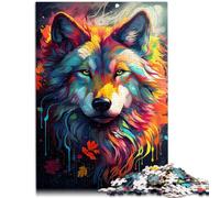 Puzzle 2000 pezzi per adulti Lupo Neon Giocattolo educativo intellettuale decomprimente Migliorare l'amore tra le coppie 27,56 "x 39,37"