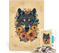 puzzle 2000 pezzi per adulti Lupo tra i fiori Giocattolo educativo intellettuale decomprimente è ideale come regalo per tutta la famiglia 70x100cm