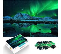 puzzle 2000 pezzi per adulti Montagne dell'aurora boreale Giocattolo educativo antistress Attività divertenti a casa, regali di compleanno, regali di viaggio, 70x100cm